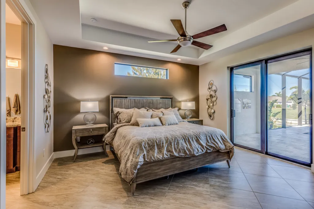 Point Electric LLC residential electrician installing a new ceiling fan in a Raleigh, NC home