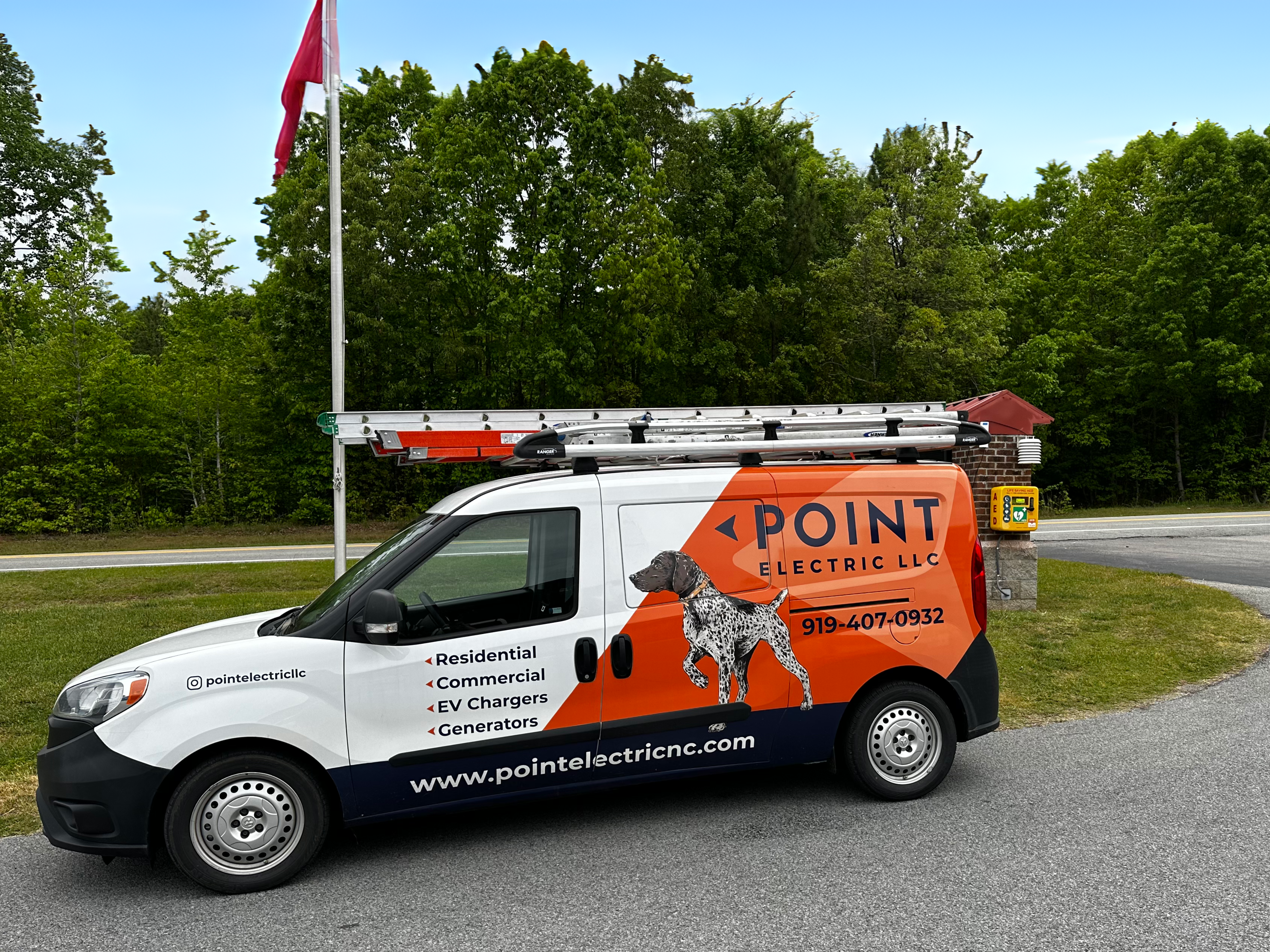 Five-star rated residential electrician Point Electric LLC serving Raleigh and nearby areas